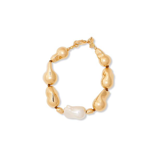 kenneth jay lane Gold & Baroque Pearl Bracelet
