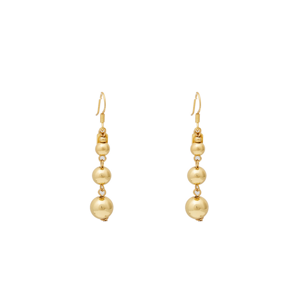 kenneth jay lane Gold Bead Drop Earring