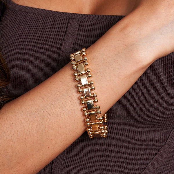 Kenneth Jay Lane Gold Beaded Bracelet