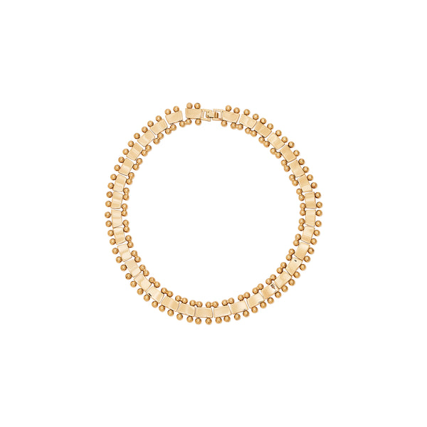 kenneth jay lane Gold Beaded Collar Necklace