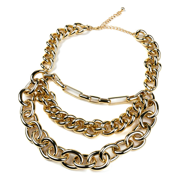 Kenneth Jay Lane Gold Chain Nested Necklace