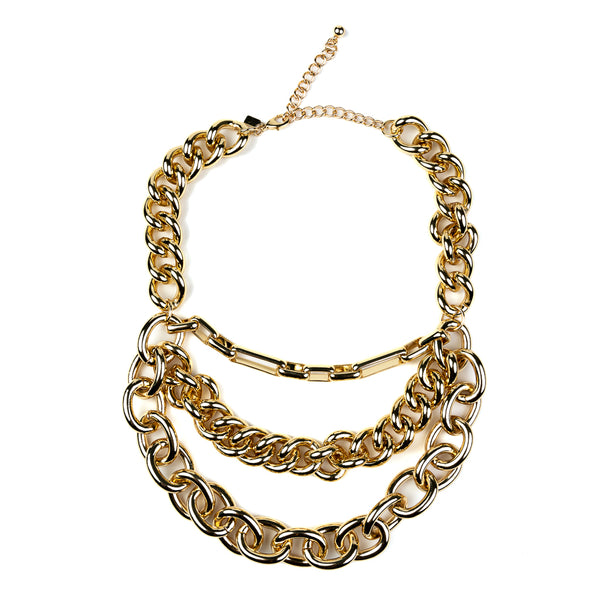 kenneth jay lane Gold Chain Nested Necklace