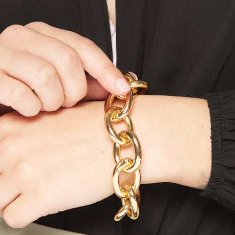 kenneth jay lane Gold Chain Toggle Clasp Bracelet