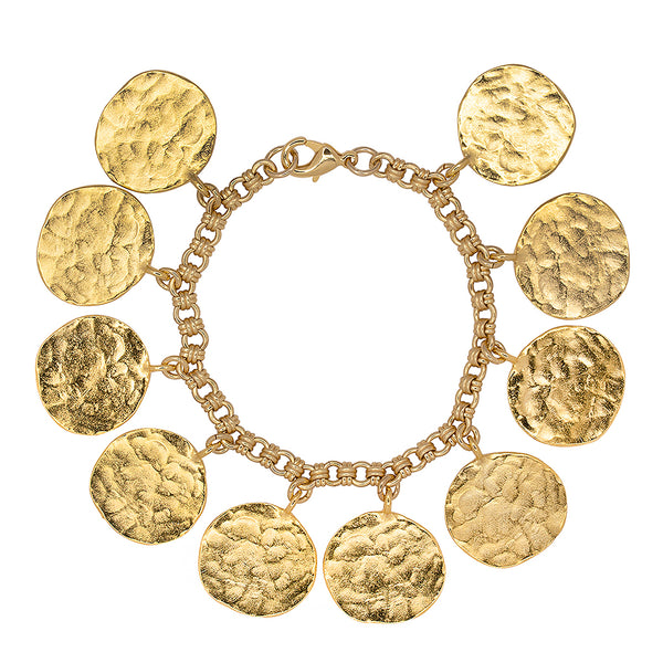 kenneth jay lane Gold Coin Charm Bracelet