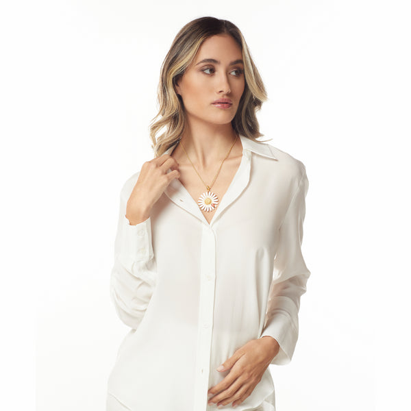 Kenneth Jay Lane Gold Daisy & Ladybug Necklace