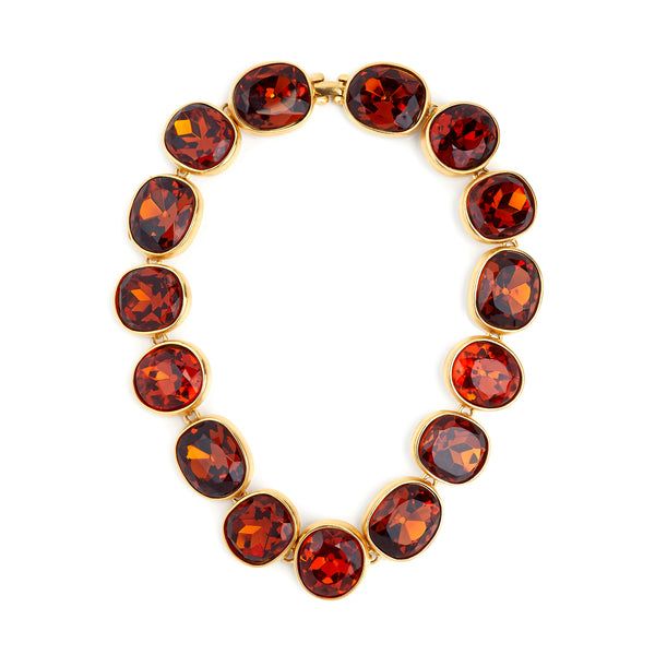 kenneth jay lane Gold Faceted Topaz Necklace