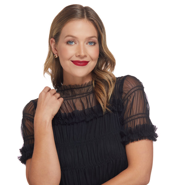 Kenneth Jay Lane Gold Knot Pierced Earrings