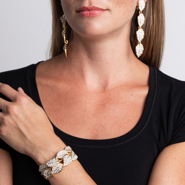 Kenneth Jay Lane Gold Leaves Bracelet