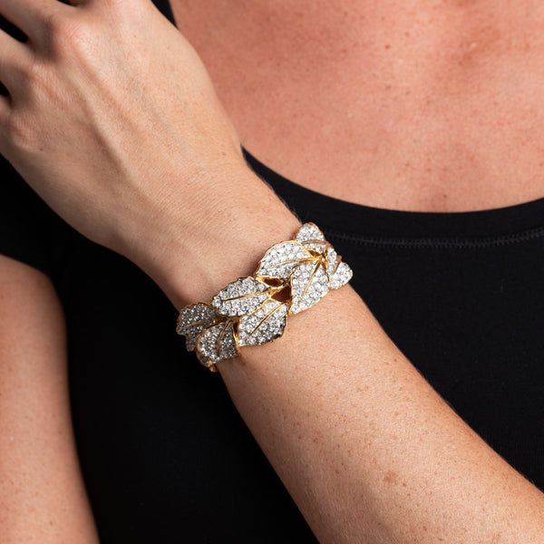 kenneth jay lane Gold Leaves Bracelet