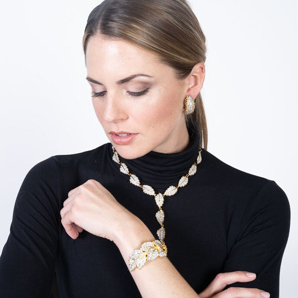 Kenneth Jay Lane Gold Leaves Necklace