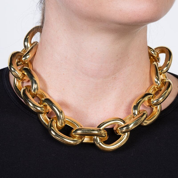 kenneth jay lane Gold Link Necklace