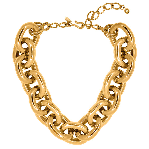 kenneth jay lane Gold Medium Link Necklace