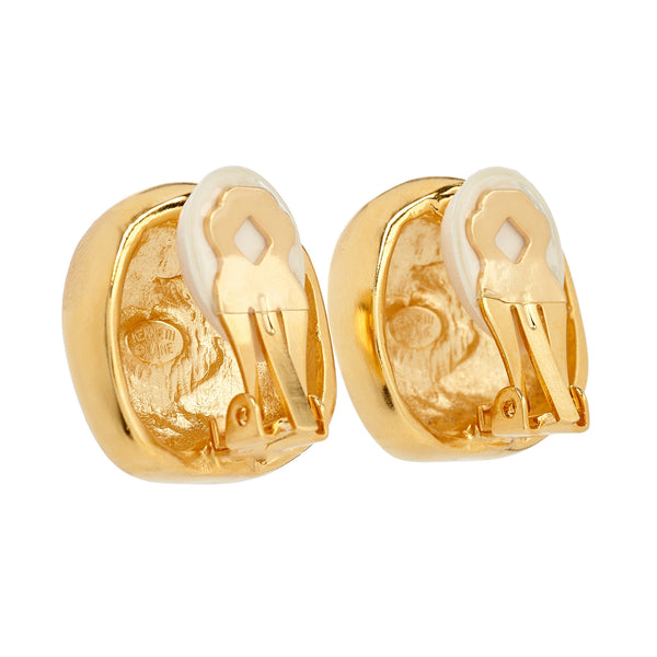 Kenneth Jay Lane Gold Nugget Clip Earrings