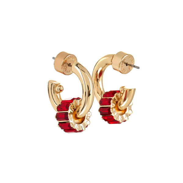 Kenneth Jay Lane Gold Post Hoop Earrings
