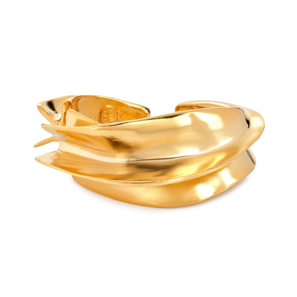 kenneth jay lane Gold Sculpted Cuff Bracelet