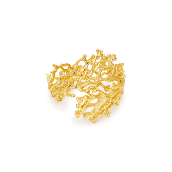 kenneth jay lane Gold Sea Branch Cuff Bracelet