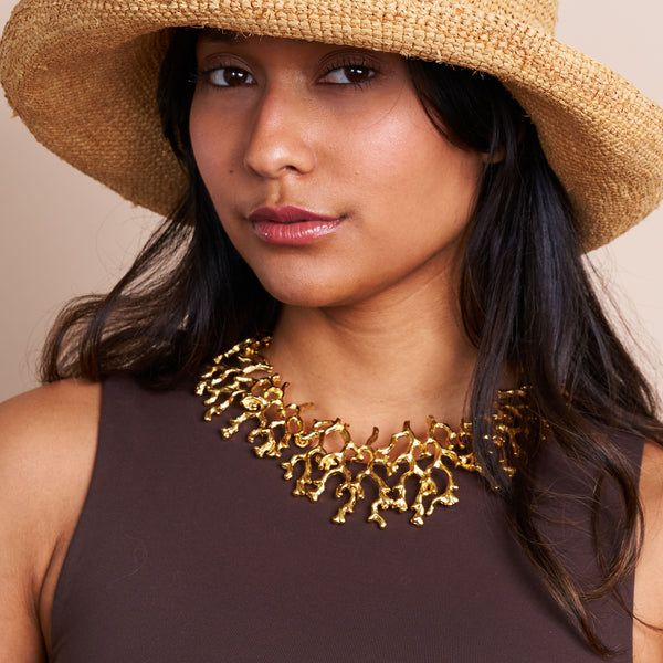 Kenneth Jay Lane Gold Sea Branch Necklace