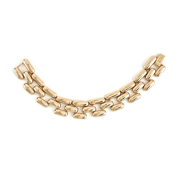 Kenneth Jay Lane Gold Square Link Bracelet