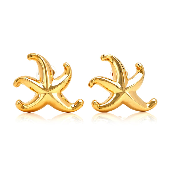 kenneth jay lane Gold Starfish Clip-On Earrings
