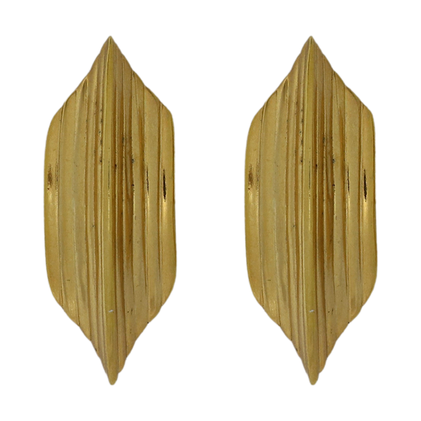 kenneth jay lane Gold Texture Clip Earring
