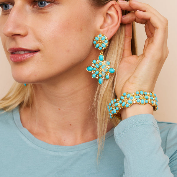 Kenneth Jay Lane Gold & Turquoise Bracelet