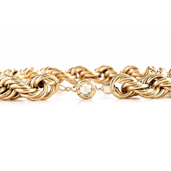 Kenneth Jay Lane Gold Twist Chain Necklace