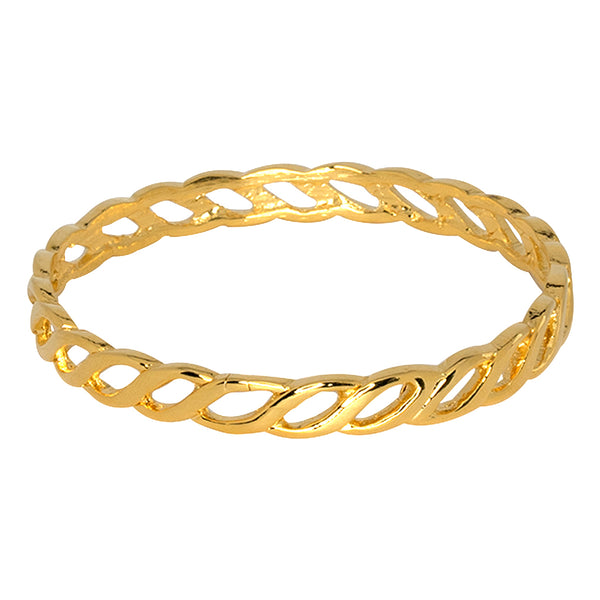 kenneth jay lane Gold Twisted Link Bangle