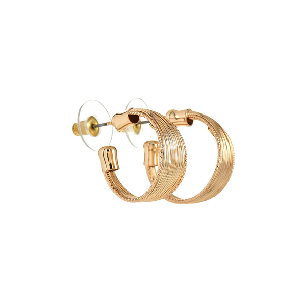 Kenneth Jay Lane Gold Wired Hoop Earrings
