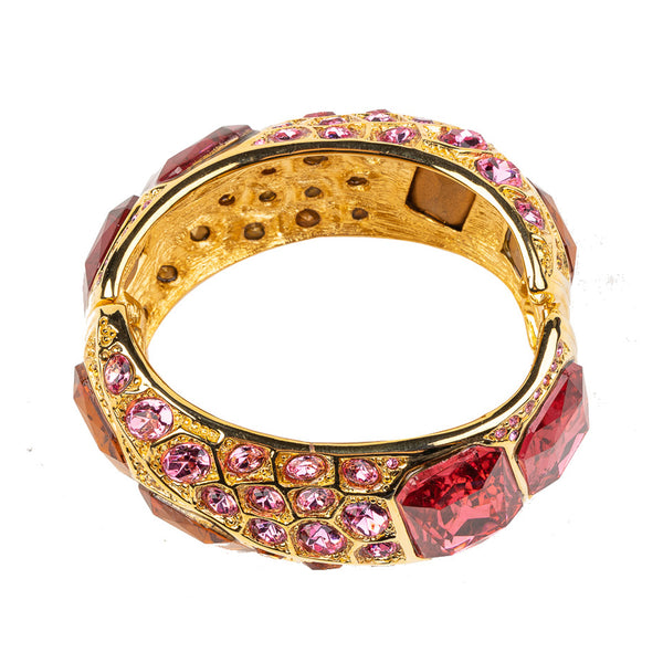 Kenneth Jay Lane Gold With Stones Twist Bracelet