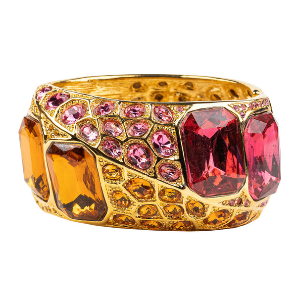 kenneth jay lane Gold with Stones Twist Bracelet