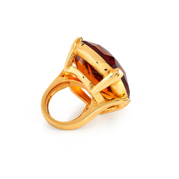 Kenneth Jay Lane Golden Topaz Cocktail Ring