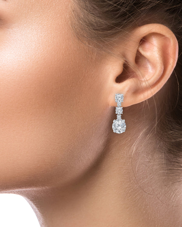 kenneth jay lane Graduated Round CZ Earrings
