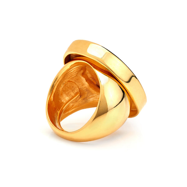 Kenneth Jay Lane Green Kidney Ring