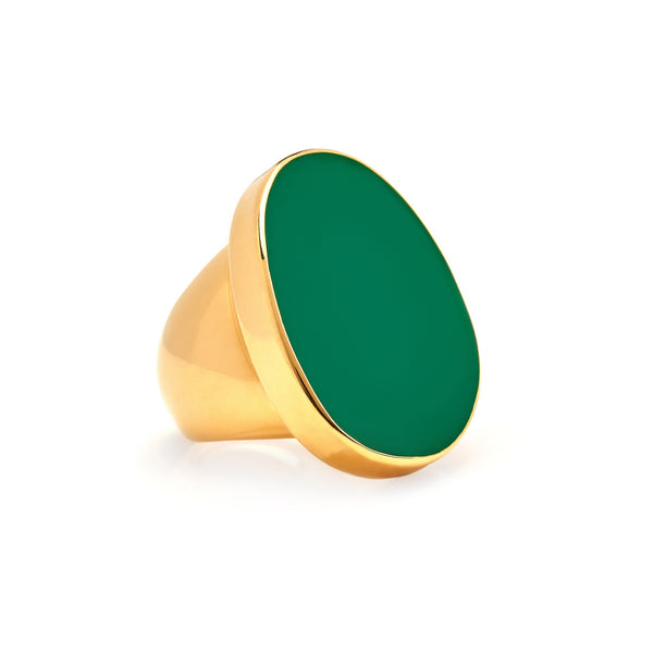 kenneth jay lane Green Kidney Ring