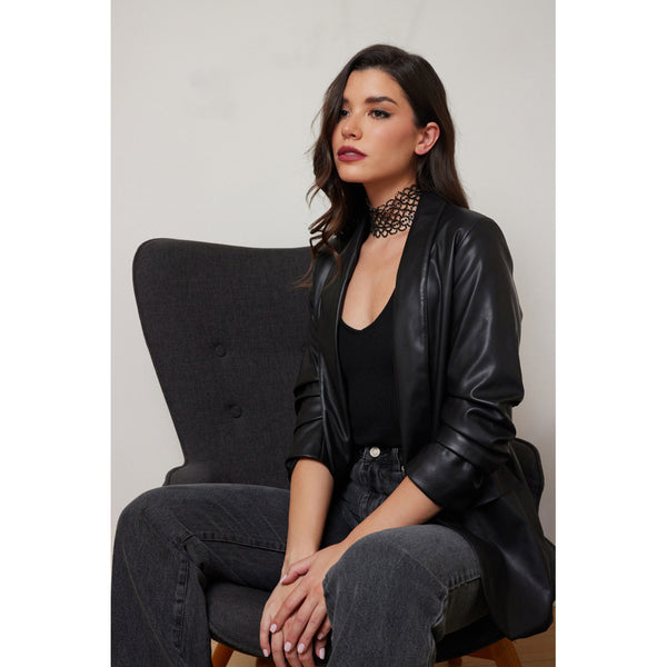 Kenneth Jay Lane Gunmetal And Jet Choker Necklace