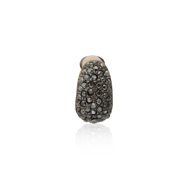 Kenneth Jay Lane Hematite Pave' Thumbnail Earrings