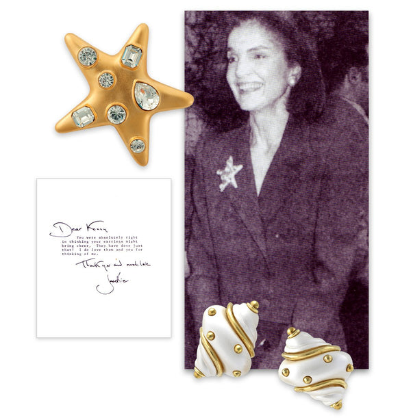 Kenneth Jay Lane Jackie Onassis Crystal Star Pin