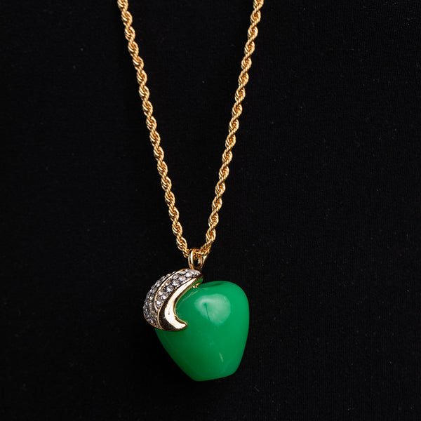 Kenneth Jay Lane Jade Apple Pendant