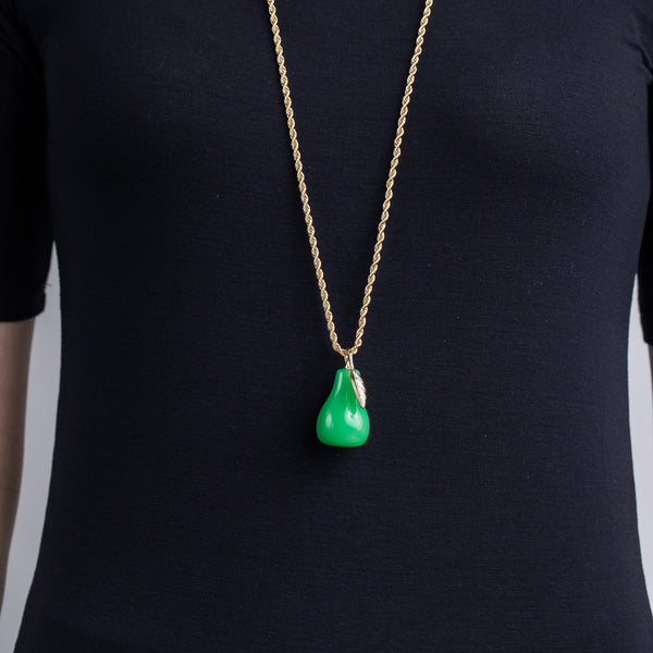 kenneth jay lane Jade Pear Necklace