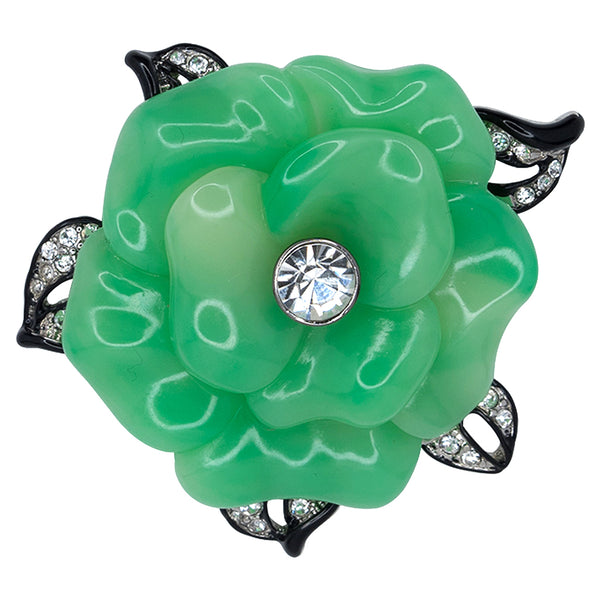 kenneth jay lane Jade Resin Flower Pin