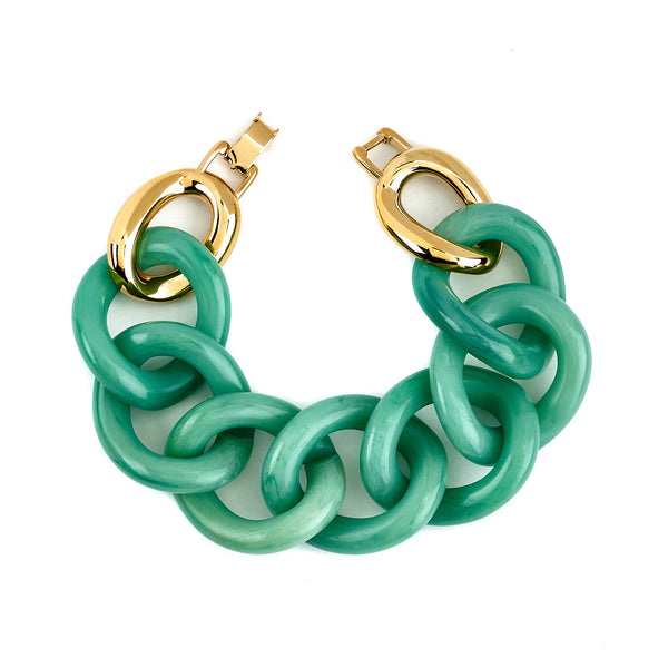 kenneth jay lane Jade Resin Link Bracelet