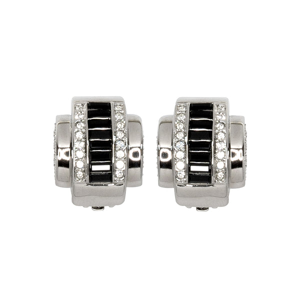 kenneth jay lane Jet Baguette Clip Earrings