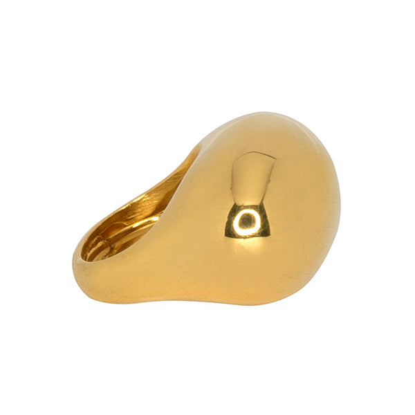 kenneth jay lane Large Gold Dome Ring