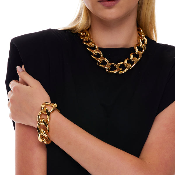 Kenneth Jay Lane Large Link Gold Chain Bracelet