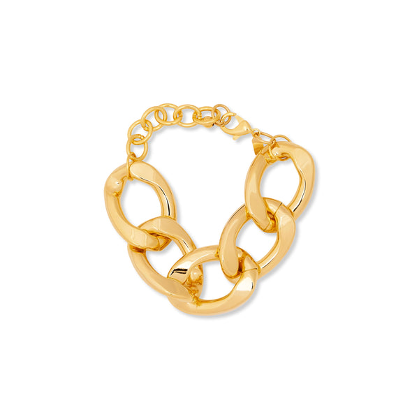 kenneth jay lane Large Link Gold Chain Bracelet