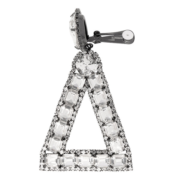 Kenneth Jay Lane Large Triangle Drop Clip Earrings