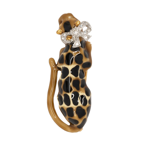 kenneth jay lane Leopard Bow Pin