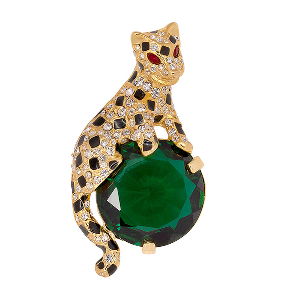 kenneth jay lane Leopard Pin