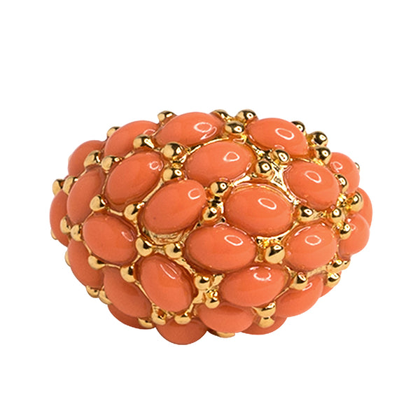 Kenneth Jay Lane Light Coral Cabochon Ring