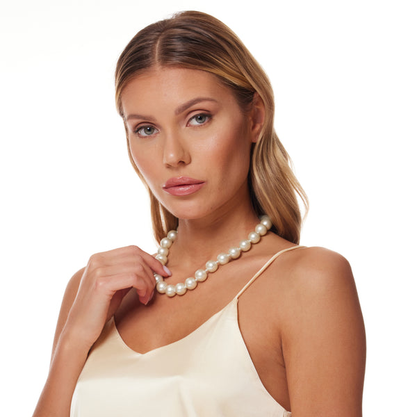 Kenneth Jay Lane Light Cultura Pearl Necklace